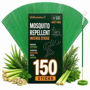 Mosquito Repellent Incense 150 Count Outdoor with Natural Citronella Oil Mosquito Repellent Incense 150 Count Outdoor with Natural Citronella Oil