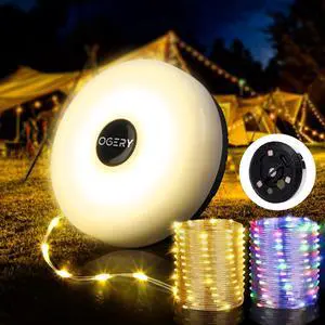 Camping String Lights 4 in 1, 32.8FT Quick Storage 8 Modes Protable Camping String Lights 4 in 1, 32.8FT Quick Storage 8 Modes Protable