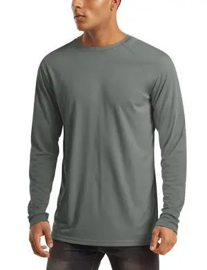 Athletic Shirt Fishing Shirts for Men Long Sleeve UV Sun Running Tee Workout Rashguard Hiking Swim UPF 50 Shirts Dark Grey Athletic Shirt Fishing Shirts for Men Long Sleeve UV Sun Running Tee Workout Rashguard Hiking Swim UPF 50 Shirts Dark Grey