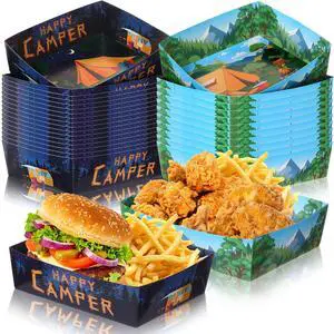 36 Pcs Camping Party Supplies 5 lbs Camping Adventure Nacho Boats Large Paper Serving Trays for Burger Fries Hot Dog Taco BBQ Popcorn Campfire Hiking Camper Theme Forest Nature Hiking Party 36 Pcs Camping Party Supplies 5 lbs Camping Adventure Nacho Boats Large Paper Serving Trays for Burger Fries Hot Dog Taco BBQ Popcorn Campfire Hiking Camper Theme Forest Nature Hiking Party
