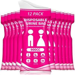 Disposable Urine Bag for Travel - 900ML Portable Pee Bags for Women Men 12 PCS Emergency Vomit Bags Unisex Toilet Urinal for Car Camping, Road Trip,Traffic Jams, Pregnant, Kids, Patient Disposable Urine Bag for Travel - 900ML Portable Pee Bags for Women Men 12 PCS Emergency Vomit Bags Unisex Toilet Urinal for Car Camping, Road Trip,Traffic Jams, Pregnant, Kids, Patient