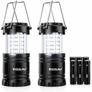 2 Pack LED Camping Lantern, Emergency Lanterns for Power Outages & Hurricane Preparedness, Collapsible Portable Survival Lights for Camping, Storms & Emergencies (Batteries Included, Black) 2 Pack LED Camping Lantern, Emergency Lanterns for Power Outages & Hurricane Preparedness, Collapsible Portable Survival Lights for Camping, Storms & Emergencies (Batteries Included, Black)