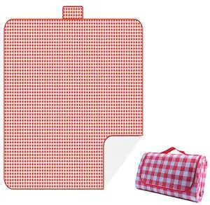 Waterproof Camping Blanket, 118 Inch x 80 Inch Enlarge Foldable Polyester Fiber Picnic Mat for Beach and Park Camping (red) Waterproof Camping Blanket, 118 Inch x 80 Inch Enlarge Foldable Polyester Fiber Picnic Mat for Beach and Park Camping (red)