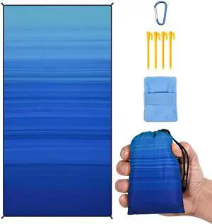 Pocket Beach Blanket Waterproof Sandproof Small Compact Picnic Mat Pocket Beach Blanket Waterproof Sandproof Small Compact Picnic Mat
