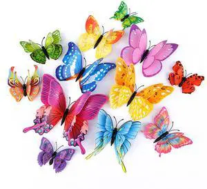 3D Butterfly Wall Decor Butterfly Decorations Stickers with Magnets 3D Butterfly Wall Decor Butterfly Decorations Stickers with Magnets