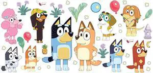 Bluey Family and Friends Peel and Stick Wall Decals, RMK5457SCS Bluey Family and Friends Peel and Stick Wall Decals, RMK5457SCS