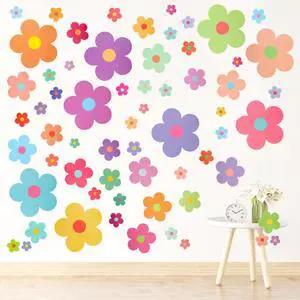 63pcs Cute Flowers Wall Sticker PVC Colorful Y2k Floral Wall Decor Vinyl Peel and Stick Flowers Stickers for Teen Girls Boy Kids Nursery Bedroom Kindergarten(9 Sheets, Bright Colors) 63pcs Cute Flowers Wall Sticker PVC Colorful Y2k Floral Wall Decor Vinyl Peel and Stick Flowers Stickers for Teen Girls Boy Kids Nursery Bedroom Kindergarten(9 Sheets, Bright Colors)