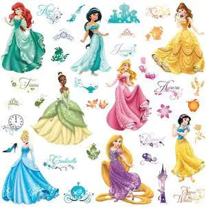Disney Princess Royal Debut Peel and Stick Wall Decals , RMK2199SCS Disney Princess Royal Debut Peel and Stick Wall Decals , RMK2199SCS