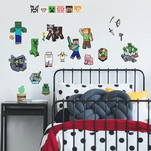 RMK5366SCS Minecraft Characters Peel and Stick Wall Decals RMK5366SCS Minecraft Characters Peel and Stick Wall Decals