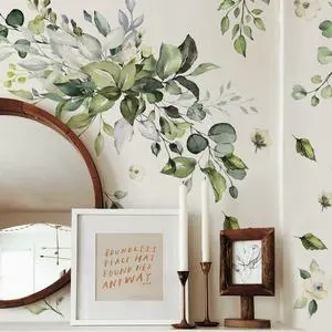 RMK4711GM Watercolor Floral Arrangement Peel and Stick Wall Decals RMK4711GM Watercolor Floral Arrangement Peel and Stick Wall Decals
