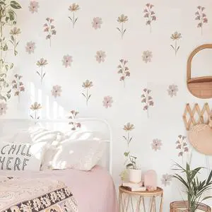 Daisy Wall Decals | 84 PCS Boho Flower Stickers for Girls' Rooms, Playrooms, and Nurseries | Dual Layer Print for High Coverage | Removable Peel and Stick Wall Decor (Pink-B) | 12 Sheets Daisy Wall Decals | 84 PCS Boho Flower Stickers for Girls' Rooms, Playrooms, and Nurseries | Dual Layer Print for High Coverage | Removable Peel and Stick Wall Decor (Pink-B) | 12 Sheets