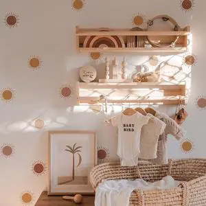 Peel and Stick Boho Sun Wall Decals, Self Adhesive Sunshine Wall Stickers Rustic Country, PVC Boho Wall Art Stickers for Kids Bedroom Playroom Nursery Room Home Decor Decal Peel and Stick Boho Sun Wall Decals, Self Adhesive Sunshine Wall Stickers Rustic Country, PVC Boho Wall Art Stickers for Kids Bedroom Playroom Nursery Room Home Decor Decal