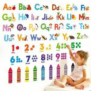 Animal Alphabet & Numbers Wall Stickers for Kids Room (DS8-8044) Animal Alphabet & Numbers Wall Stickers for Kids Room (DS8-8044)