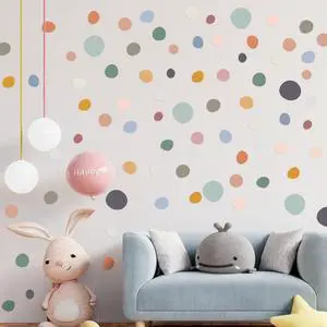 15 Sheet 300 Pcs Irregular Polka Dots Boho Wall Decal Terrazzo Playroom Bedroom Removable Modern Vinyl Boho Wall Stickers(Bright Color) 15 Sheet 300 Pcs Irregular Polka Dots Boho Wall Decal Terrazzo Playroom Bedroom Removable Modern Vinyl Boho Wall Stickers(Bright Color)
