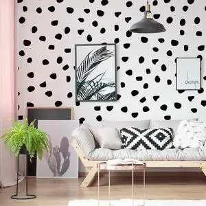 500 Pieces Irregular Polka Black Dots Boho Headboard Sticker Vinyl Nursery Wall Decals Wall Decor Peel and Stick Dot Wallpaper Sticker for Kids Baby Girl Bedroom Home Classroom Decoration 500 Pieces Irregular Polka Black Dots Boho Headboard Sticker Vinyl Nursery Wall Decals Wall Decor Peel and Stick Dot Wallpaper Sticker for Kids Baby Girl Bedroom Home Classroom Decoration