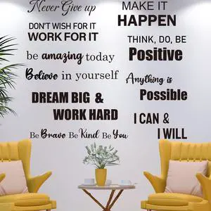 10 PCS Inspirational Wall Stickers Decals Quotes, Large Motivational Positive Saying Wall Art Decor for Bedroom, Living Room, Office 10 PCS Inspirational Wall Stickers Decals Quotes, Large Motivational Positive Saying Wall Art Decor for Bedroom, Living Room, Office