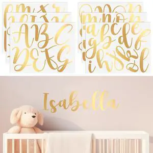 Personalized Name Wall Decal Large Cursive Letter Stickers Big Alphabet Custom Stickers Nursery Wall Decal for Backdrop Bedroom Home Classroom DIY (Elegant Script,Gold,Medium) Personalized Name Wall Decal Large Cursive Letter Stickers Big Alphabet Custom Stickers Nursery Wall Decal for Backdrop Bedroom Home Classroom DIY (Elegant Script,Gold,Medium)