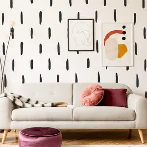Black Thick Irregular Line Vinyl Abstract Wall Decals, Peel and Stick Modern Boho Stickers, 120 Upright Stripes for Kids Nursery Bedroom Living Room Farmhouse Decor Black Thick Irregular Line Vinyl Abstract Wall Decals, Peel and Stick Modern Boho Stickers, 120 Upright Stripes for Kids Nursery Bedroom Living Room Farmhouse Decor