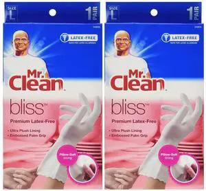 Bliss Cleaning Gloves - Large, 12" Long Cuff with Non-Slip Grip & Ultra-Soft Absorbent Lining for Multi-Purpose Household Cleaning, Reusable & Latex-Free Gloves (White) Bliss Cleaning Gloves - Large, 12" Long Cuff with Non-Slip Grip & Ultra-Soft Absorbent Lining for Multi-Purpose Household Cleaning, Reusable & Latex-Free Gloves (White)