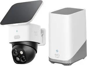 eufy Security 3K Dual Camera, SoloCam S340 with HomeBase S380, Solar Security Cameras Wireless Outdoor, Cameras for Home Security, 360°Coverage, Pan & Tilt, No Blind Spots, No Monthly Fee. eufy Security 3K Dual Camera, SoloCam S340 with HomeBase S380, Solar Security Cameras Wireless Outdoor, Cameras for Home Security, 360°Coverage, Pan & Tilt, No Blind Spots, No Monthly Fee.