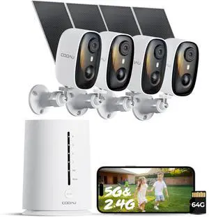 COOAU 4MP Security Cameras Wireless Outdoor, Faster Charging Solar Powered, Sharper-Image Outdoor Camera Wireless,No Subscription,PIR Detection,Surveillance System for Wide-Area Whole-House Coverage COOAU 4MP Security Cameras Wireless Outdoor, Faster Charging Solar Powered, Sharper-Image Outdoor Camera Wireless,No Subscription,PIR Detection,Surveillance System for Wide-Area Whole-House Coverage