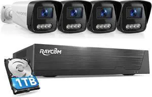 PoE Security Camera System, 4pcs Waterproof 3MP Outdoor IP Cameras with Color Night Vision, AI Human Detection, Two-Way Audio, 4K 4CH NVR with 1TB HDD for 24-7 Recording, No Monthly Fee PoE Security Camera System, 4pcs Waterproof 3MP Outdoor IP Cameras with Color Night Vision, AI Human Detection, Two-Way Audio, 4K 4CH NVR with 1TB HDD for 24-7 Recording, No Monthly Fee