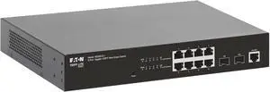Eaton Tripp Lite Series 8Port Gigabit Managed Switch with 2 SFP Ports, Easy Smart WebManaged Layer 2 Network Ethernet Splitter, 1 Gbps, 1U Rack Mount or Desktop, 3Year Warranty (NGS8C21) Eaton Tripp Lite Series 8Port Gigabit Managed Switch with 2 SFP Ports, Easy Smart WebManaged Layer 2 Network Ethernet Splitter, 1 Gbps, 1U Rack Mount or Desktop, 3Year Warranty (NGS8C21)