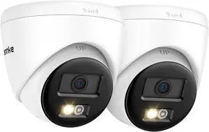 ANNKE C500 2Pcs 5MP IP Security Camera, Red and Blue Light Alarm, Color Night Vision, 2-Way Audio, Outdoor PoE Camera with H.265+, 120dB WDR, 3D DNR, Support Up to 512GB Micro SD, IP67, Remote Access ANNKE C500 2Pcs 5MP IP Security Camera, Red and Blue Light Alarm, Color Night Vision, 2-Way Audio, Outdoor PoE Camera with H.265+, 120dB WDR, 3D DNR, Support Up to 512GB Micro SD, IP67, Remote Access