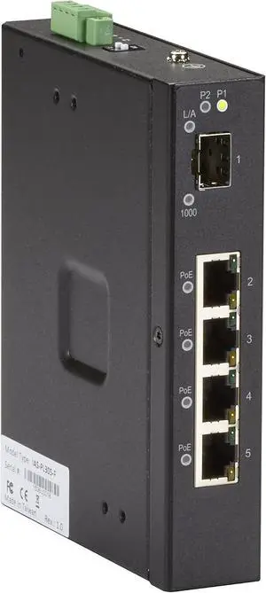 Black Box EXTR PoE Switch - (4) 10/100/1000Mb RJ45 PoE, (1) 100/1000Mb SFP Black Box EXTR PoE Switch - (4) 10/100/1000Mb RJ45 PoE, (1) 100/1000Mb SFP
