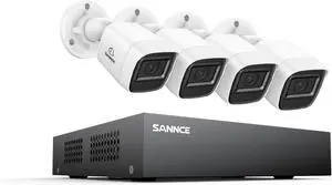 SANNCE 8CH 1080P Home Surveillance Camera System and 4 * 1080P TVI Weatherproof CCTV Cameras,Easy Remote Access, Wired Security Camera System Outdoor SANNCE 8CH 1080P Home Surveillance Camera System and 4 * 1080P TVI Weatherproof CCTV Cameras,Easy Remote Access, Wired Security Camera System Outdoor