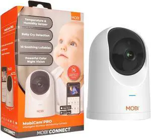 MobiCam PRO Home Monitoring Camera Single: Full HD, Pan & Tilt, Color Night Vision, Motion Tracking, Temp & Humidity Readings. Supports Cloud & SD Storage, Smart App Compatible MobiCam PRO Home Monitoring Camera Single: Full HD, Pan & Tilt, Color Night Vision, Motion Tracking, Temp & Humidity Readings. Supports Cloud & SD Storage, Smart App Compatible