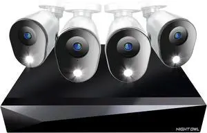 Night Owl 2K (4MP) Wired Home Security Camera System, 8-Channel DVR with 4 Indoor/Outdoor Cameras, 64GB microSD Storage, Motion Alerts, Remote Viewing, No Monthly Fees Night Owl 2K (4MP) Wired Home Security Camera System, 8-Channel DVR with 4 Indoor/Outdoor Cameras, 64GB microSD Storage, Motion Alerts, Remote Viewing, No Monthly Fees