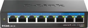 D-Link DMS-108 8-Port 2.5G Multi-Gigabit Unmanaged Desktop Switch with Eight 2.5 Gigabit Ports, Fanless, Low Profile, Compact, Metal Housing, QoS, Plug and Play D-Link DMS-108 8-Port 2.5G Multi-Gigabit Unmanaged Desktop Switch with Eight 2.5 Gigabit Ports, Fanless, Low Profile, Compact, Metal Housing, QoS, Plug and Play
