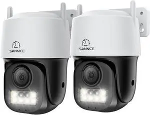 SANNCE 5MP Smart Dual Light PoE Security Camera - Human and Vehicle Detection, Color Night Vision, Built-in 2 Way Audio, IP66 Weatherproof, Pan & Tilt Surveillance Camera, No Including Adapter(2 Pack) SANNCE 5MP Smart Dual Light PoE Security Camera - Human and Vehicle Detection, Color Night Vision, Built-in 2 Way Audio, IP66 Weatherproof, Pan & Tilt Surveillance Camera, No Including Adapter(2 Pack)