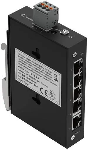 WAGO 852-1111/000-001, Industrial-ECO-Switch; 5-Port 1000Base-T; Black WAGO 852-1111/000-001, Industrial-ECO-Switch; 5-Port 1000Base-T; Black