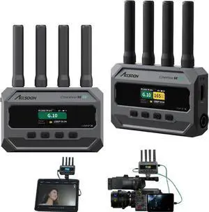 ACCSOON CineView SE 4K Wireless Video Transmission System 2.4+5Ghz Dual Channel Wireless HDMI&SDI Transmitter and Receiver 4K30 0.05 Latency 1300ft/400m Range 1 Wired + 4 Wireless Connections ACCSOON CineView SE 4K Wireless Video Transmission System 2.4+5Ghz Dual Channel Wireless HDMI&SDI Transmitter and Receiver 4K30 0.05 Latency 1300ft/400m Range 1 Wired + 4 Wireless Connections