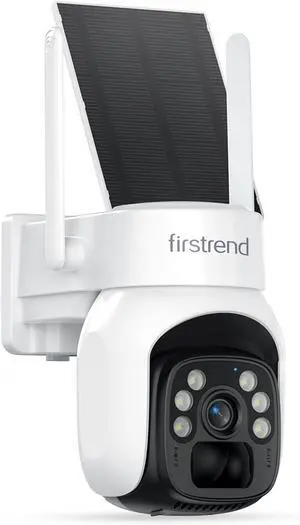 firstrend Solar Security Cameras Outdoor, Solar Powered Security Cameras Wireless Outdoor for Home Surveillance with Solar Panel, 360° Auto Tracking, Two Way Audio, 2K Color Night Vision, IP65 firstrend Solar Security Cameras Outdoor, Solar Powered Security Cameras Wireless Outdoor for Home Surveillance with Solar Panel, 360° Auto Tracking, Two Way Audio, 2K Color Night Vision, IP65