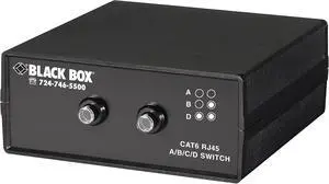 Black Box RJ45 3-to-1 CAT6 Ethernet 10G Manual Desktop Switch Black Box RJ45 3-to-1 CAT6 Ethernet 10G Manual Desktop Switch
