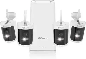 Swann AllSecure650 Wi-Fi Security Camera System with 1 TB HDD, 4 Camera 8 Channel, 2K HD NVR Home Security Cameras Wireless Outdoor Indoor, Night Vision Surveillance Camera, Heat and Motion Detection Swann AllSecure650 Wi-Fi Security Camera System with 1 TB HDD, 4 Camera 8 Channel, 2K HD NVR Home Security Cameras Wireless Outdoor Indoor, Night Vision Surveillance Camera, Heat and Motion Detection