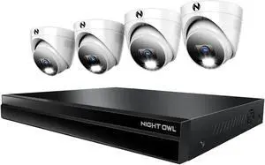 Night Owl 4TB NVR with 16 PoE Channels and 8 Wi-Fi Channels (Up to 24 Total Devices) with 4 Wired 4K+ (12MP) Dome Cameras Night Owl 4TB NVR with 16 PoE Channels and 8 Wi-Fi Channels (Up to 24 Total Devices) with 4 Wired 4K+ (12MP) Dome Cameras