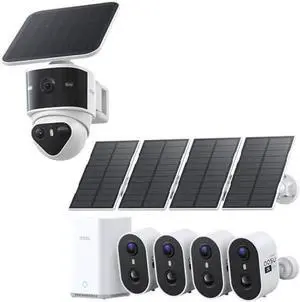 aosu 3K Dual Cam Security Cameras + 2K Solar Security Cameras Home System aosu 3K Dual Cam Security Cameras + 2K Solar Security Cameras Home System