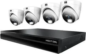 Night Owl 4K (8MP) Wired & Wi-Fi NVR Security System with 2TB Storage, 8 PoE Channels, 16 Wi-Fi Channels, 4 Wired Dome Cameras, Supports Up to 24 Devices Night Owl 4K (8MP) Wired & Wi-Fi NVR Security System with 2TB Storage, 8 PoE Channels, 16 Wi-Fi Channels, 4 Wired Dome Cameras, Supports Up to 24 Devices