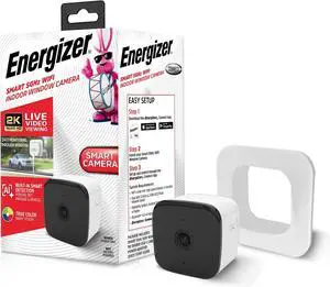 Energizer Smart Wi-Fi Indoor Security Camera, 1080P Full HD with Motion Alerts, Two-Way Communication, App Access, Cloud or SD Storage, Foldable Design for Privacy, (White, 2K Window Camera) Energizer Smart Wi-Fi Indoor Security Camera, 1080P Full HD with Motion Alerts, Two-Way Communication, App Access, Cloud or SD Storage, Foldable Design for Privacy, (White, 2K Window Camera)