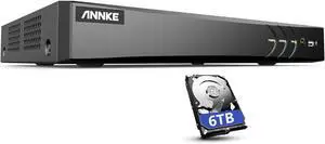ANNKE 4K 8 Channel AI DVR with Human/Vehicle Detection, 5-in-1 H.265+ Security Digital Video Recorder Works with Alexa, Supports 8CH Analog and 4CH 8MP IP Cameras for Home CCTV System, 6TB Hard Drive ANNKE 4K 8 Channel AI DVR with Human/Vehicle Detection, 5-in-1 H.265+ Security Digital Video Recorder Works with Alexa, Supports 8CH Analog and 4CH 8MP IP Cameras for Home CCTV System, 6TB Hard Drive