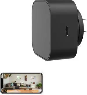 Hidden Camera, Spy Cameras with 110° Wide Angle & 1080p HD, Automatic Night Vision/Motion Detection/SD Storage Mini Camera USB, Nanny Cam for Cat/Dog/Baby Hidden Camera, Spy Cameras with 110° Wide Angle & 1080p HD, Automatic Night Vision/Motion Detection/SD Storage Mini Camera USB, Nanny Cam for Cat/Dog/Baby