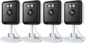 4pcs 1296P Ultra HD Home Mini Security Camera Indoor Wireless,AI Motion Tracking,2.4G WiFi, Wide 120°,Night Vision,Two-Way Audio,Siren Alarm,Remote Home and Pet Monitor Via App. 4pcs 1296P Ultra HD Home Mini Security Camera Indoor Wireless,AI Motion Tracking,2.4G WiFi, Wide 120°,Night Vision,Two-Way Audio,Siren Alarm,Remote Home and Pet Monitor Via App.