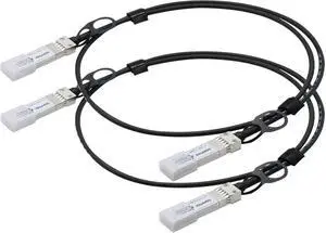 QSFPTEK 2pack 10G SFP+ DAC Cable, 1.5m (4.92ft) Passive Direct Attach Copper Twinax Cable for Cisco SFP-H10GB-CU1M, Ubiquiti, D-Link, Netgear, Mikrotik, Open Switch Devices QSFPTEK 2pack 10G SFP+ DAC Cable, 1.5m (4.92ft) Passive Direct Attach Copper Twinax Cable for Cisco SFP-H10GB-CU1M, Ubiquiti, D-Link, Netgear, Mikrotik, Open Switch Devices