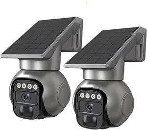 2 pcs 4G LTE Cellular Solar Security Cameras,5MP,24/7 Recording,Talk-Through Camera,AI Motion Detection,Built in SIM Card,One-Key Alarm, Motion Detection & Motion Tracking. 2 pcs 4G LTE Cellular Solar Security Cameras,5MP,24/7 Recording,Talk-Through Camera,AI Motion Detection,Built in SIM Card,One-Key Alarm, Motion Detection & Motion Tracking.