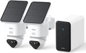 aosu T2 Ultra 4K Solar Security Cameras Wireless Outdoor, 2-Cam Kit, Smart Home Security System with TrueColor Night Vision, AI Recognition&Motion Tracking, 360°Pan&Tilt, Expandable 16TB Local Storage aosu T2 Ultra 4K Solar Security Cameras Wireless Outdoor, 2-Cam Kit, Smart Home Security System with TrueColor Night Vision, AI Recognition&Motion Tracking, 360°Pan&Tilt, Expandable 16TB Local Storage