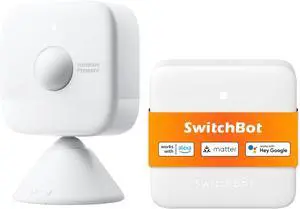 SwitchBot Smart mmWave Radar Motion Sensor, Bluetooth Presence Sensor with Dynamic Detection & Zone Positioning, Compatible with Alexa, HomeKit & Apple Home (Presence Sensor&Hub Mini Matter) SwitchBot Smart mmWave Radar Motion Sensor, Bluetooth Presence Sensor with Dynamic Detection & Zone Positioning, Compatible with Alexa, HomeKit & Apple Home (Presence Sensor&Hub Mini Matter)